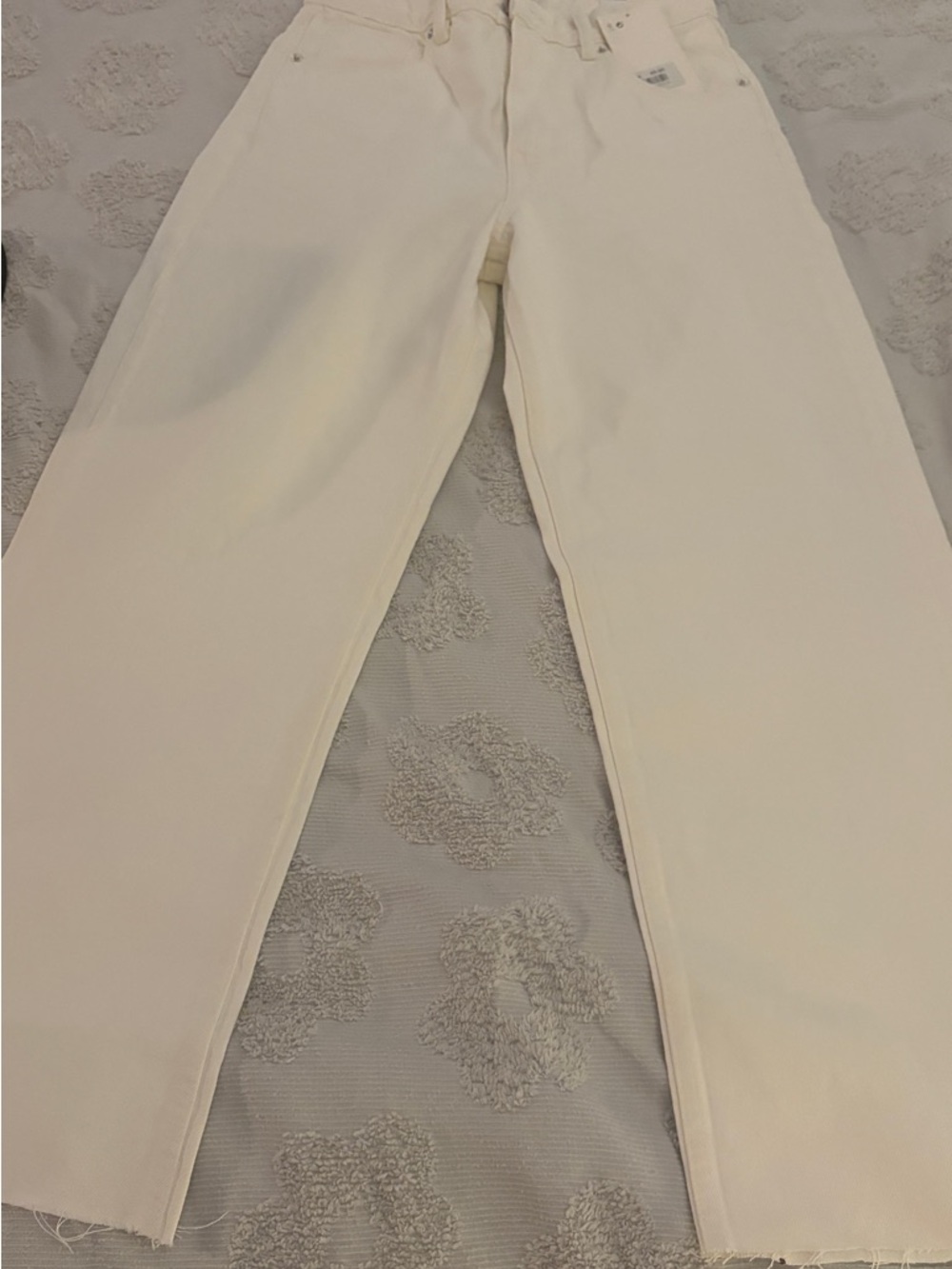 Zara Wide Leg Pants in Off-White/Cream